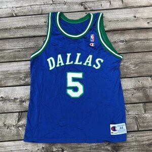 Vintage 90s Dallas Mavericks NBA Jersey Champion Large